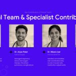 Clinical Case Review Template - Medical team showcase with professional headshots and specialist role descriptions