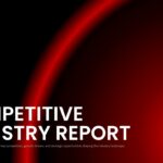 Competitive Industry Report Template - clean title slide with gradient background and minimalist white text layout