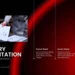 Competitive Industry Report Template - analytics photo with three color-coded segmentation categories layout