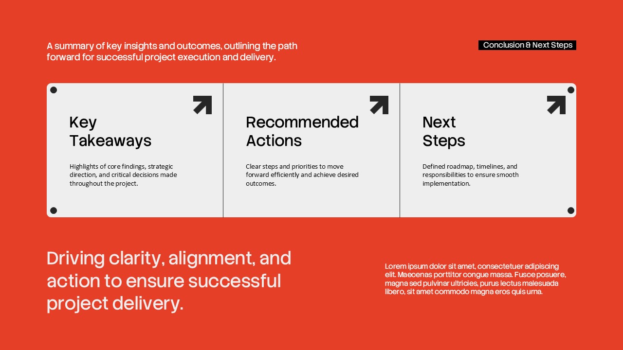 Construction Proposal Template - Conclusion slide to summarize key points and outline implementation next steps