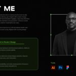 Creative Portfolio About Me Template - Professional introduction with photo, background story, and core strengths