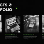 Creative Portfolio Projects Template - Gallery grid displaying four featured design projects with preview images
