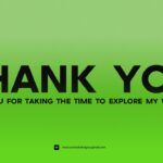Creative Portfolio Thank You Template - Closing slide with contact details and appreciation message on green background