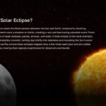 Europe Solar Eclipse 2026 Template - educational slide explaining what is a solar eclipse with Moon and Sun