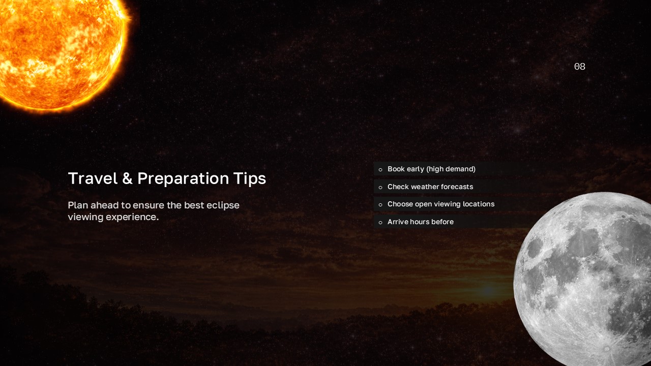 Europe Solar Eclipse 2026 Template - travel and preparation tips for eclipse viewing planning