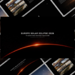Europe Solar Eclipse 2026 Template - presentation overview showing multiple slides with eclipse content