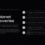 Key Exoplanet Discoveries slide with milestone buttons and navigation