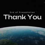 Thank You slide with Earth from space closing image