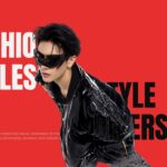 Fashion Styles Template - Bold red background highlighting male model in leather jacket representing style diversity