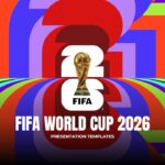 FIFA 2026 World Cup Template - Vibrant cover slide to introduce tournament presentations with official branding