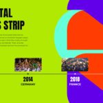 FIFA 2026 World Cup Template - Winners timeline showing recent champions from Spain 2010 to Argentina 2022