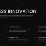 Glassmorphism Template - Business innovation slide to present strategic approach and core business pillars