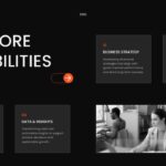 Glassmorphism Template - Core capabilities slide to present services and business competencies