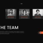 Glassmorphism Template - Team introduction slide showcasing four team members with names and titles