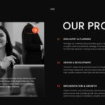 Glassmorphism Template - Process explanation slide outlining three-step business methodology