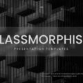 Glassmorphism Template - Modern cover slide with architectural background for professional business presentations