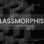 Glassmorphism Template - Modern cover slide with architectural background for professional business presentations