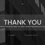 Glassmorphism Template - Thank you closing slide with contact information and call-to-action