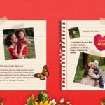 Happy Mothers Day Template - Memory slide to showcase precious mother-child moments in scrapbook style