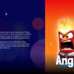 Inside Out Template - Anger character profile with red gradient and fiery personality description