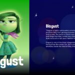 Inside Out Movie Template - Disgust character analysis with green gradient and protective traits