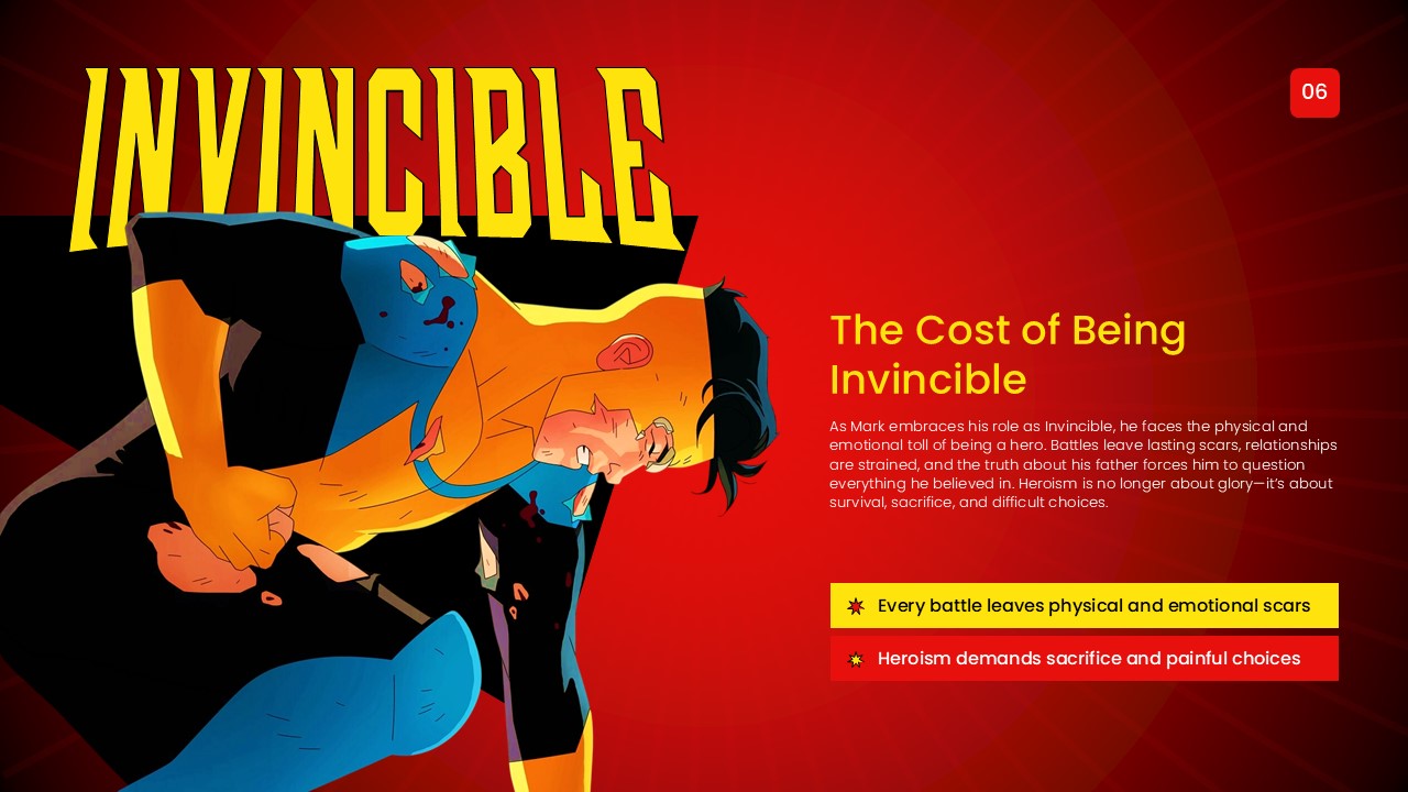Invincible Template - Cost of heroism slide