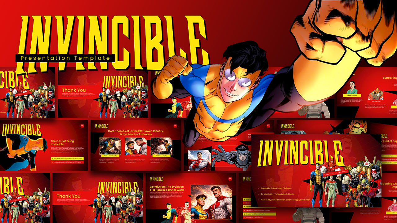 Invincible TV Series Template - Complete presentation overview