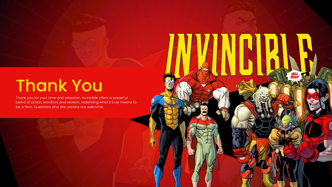 Invincible Template - Thank you closing slide
