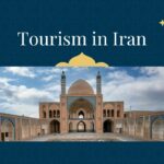 Iran Tourism Template - Stunning mosque architecture with grand dome showcasing travel destinations