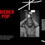 Global Pop Icon Template - Portrait layout balancing professional headshot with biographical career overview text