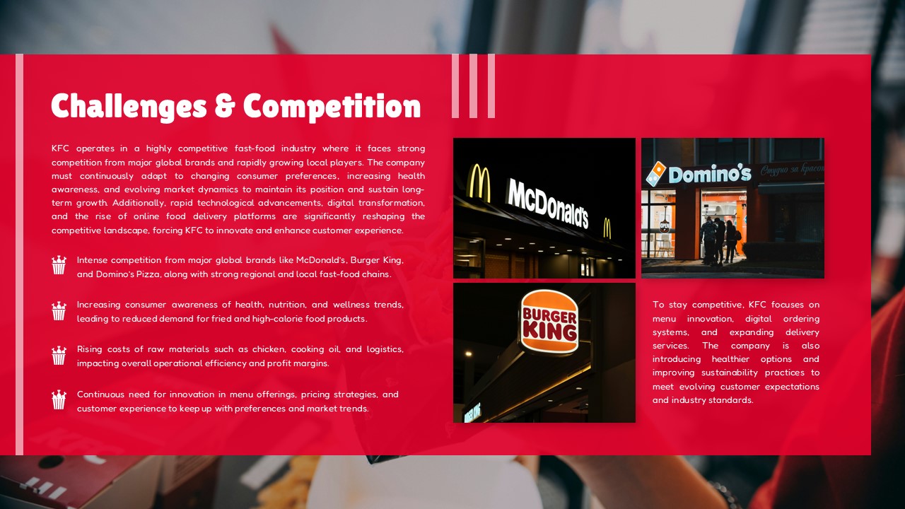 KFC Competition Analysis - Challenges vs McDonald's Domino's Burger King