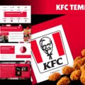 KFC PowerPoint Template - Cover slide with logo and fried chicken