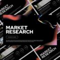 Market Research Template - Modern presentation overview with colorful gradient design and slide previews