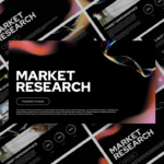 Market Research Template - Modern presentation overview with colorful gradient design and slide previews
