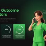 Medical Infographic Template - Health outcome indicators slide with circular progress charts and percentages