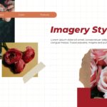Moodboard Imagery Style Template - Collage layout with pink roses, red ranunculus, photography style examples