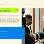 Conclusion Contact Template - Professional handshake imagery with thank you message and contact details