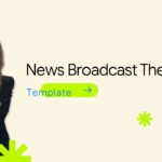 News Broadcast Theme Template - Professional title slide featuring confident presenter with modern design elements
