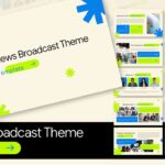 News Broadcast Template - Complete presentation overview showcasing professional slides with vibrant design