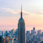 New York Template - Manhattan skyline slide to create dramatic section breaks in your presentation