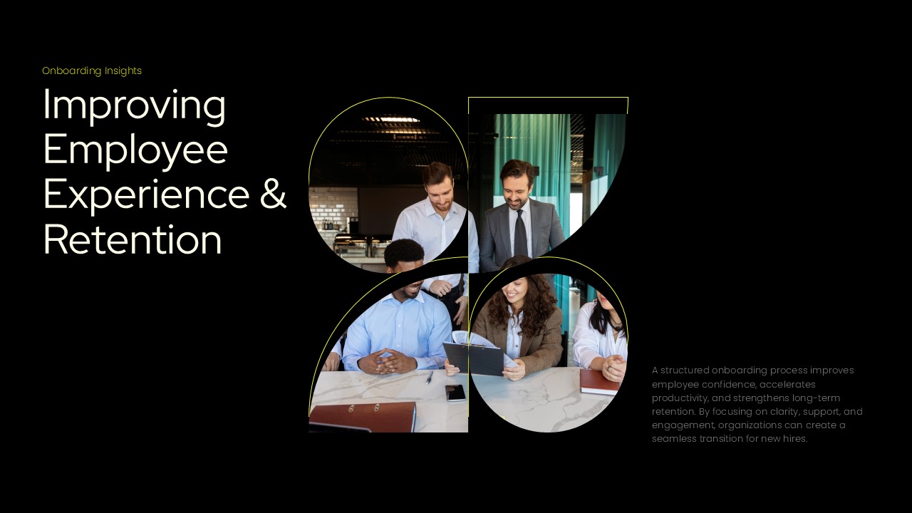 Onboarding Template - Employee experience and retention circular design