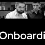 Onboarding Report Template - Title slide with business professionals