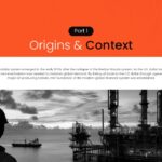 Petrodollar System Template - Origins slide explaining 1970s historical context and Bretton Woods collapse