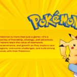 Pokemon Template - Quote slide with large quotation marks and Ash hugging Pikachu emotionally