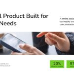 Product Demo Template - Overview slide with tablet and performance metrics