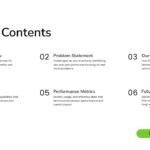 Product Demo Template - Table of contents with 6 numbered sections