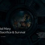 Project Hail Mary Takeaways - Four-card summary showcasing innovative concept through emotional core and balanced experience