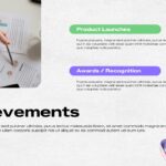 Quarterly Report Template - Achievements with product launches and awards