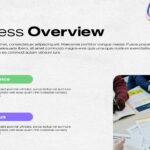 Quarterly Report Template - Business overview with market presence section