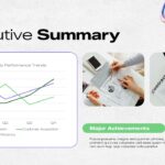 Quarterly Report Template - Executive summary with performance trends chart